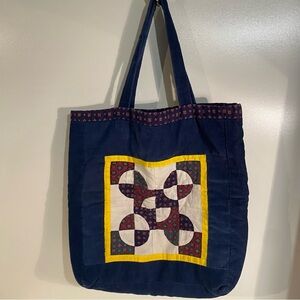Handmade Quilted Corduroy Market 16”x17”